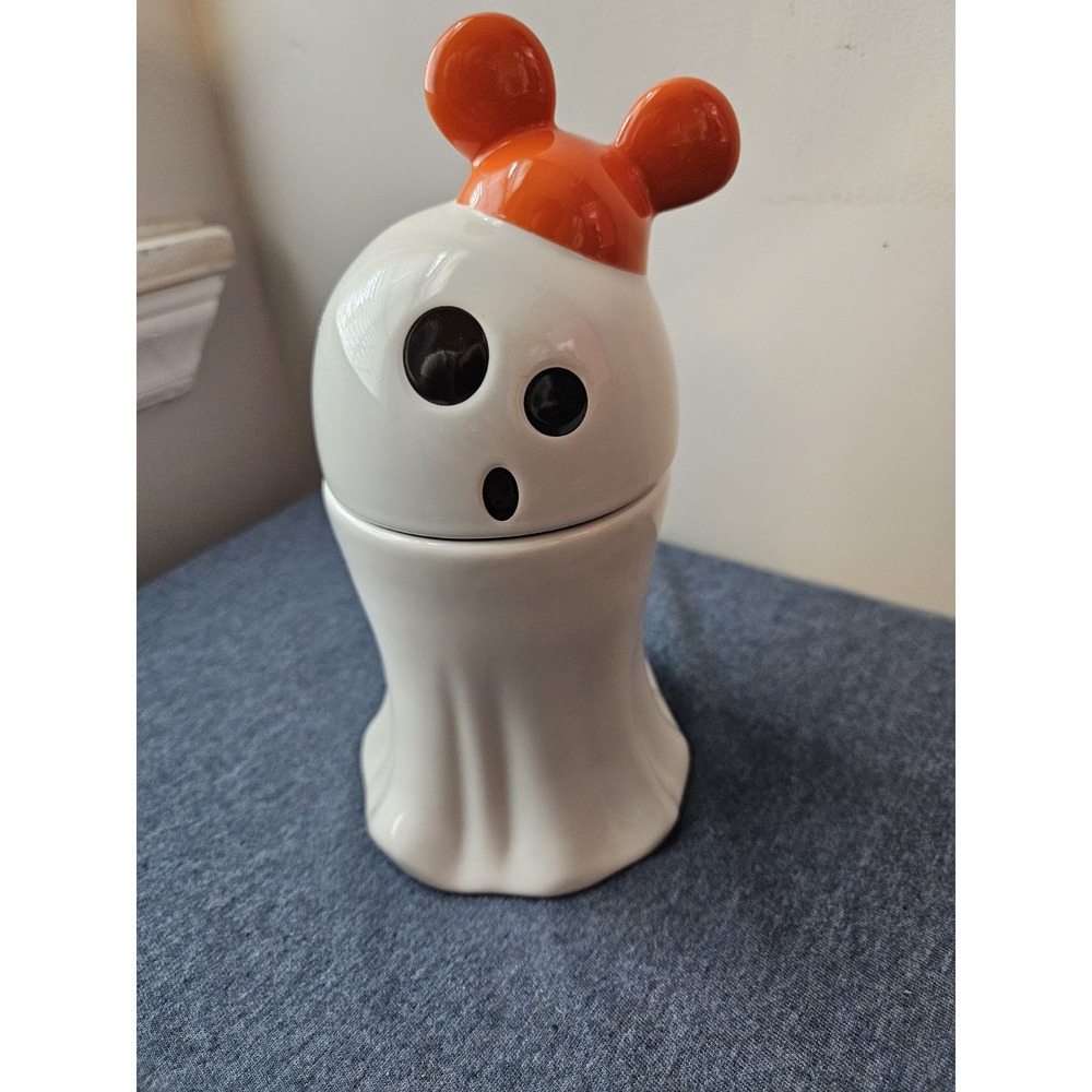 Disney Halloween Scented Candle Stoneware Ghost w/Mickey Mouse Ears 2022 - Picture 1 of 6